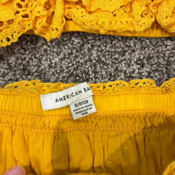 American Eagle Outfitters Yellow Lace Trim Set - Picture 2 of 4